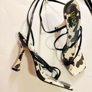 EGO Black and White Patterned Heels